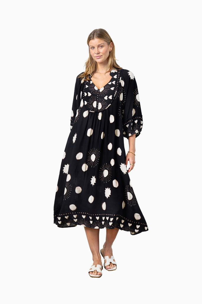 Rodgers Dress - Black Dot Dresses Boho