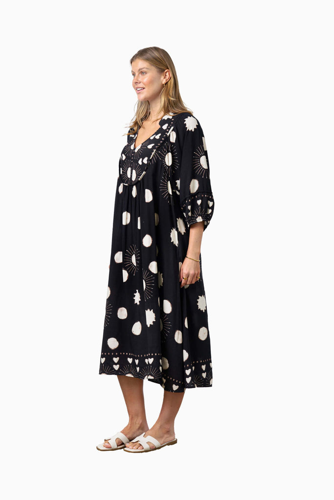 Rodgers Dress - Black Dot Dresses Boho