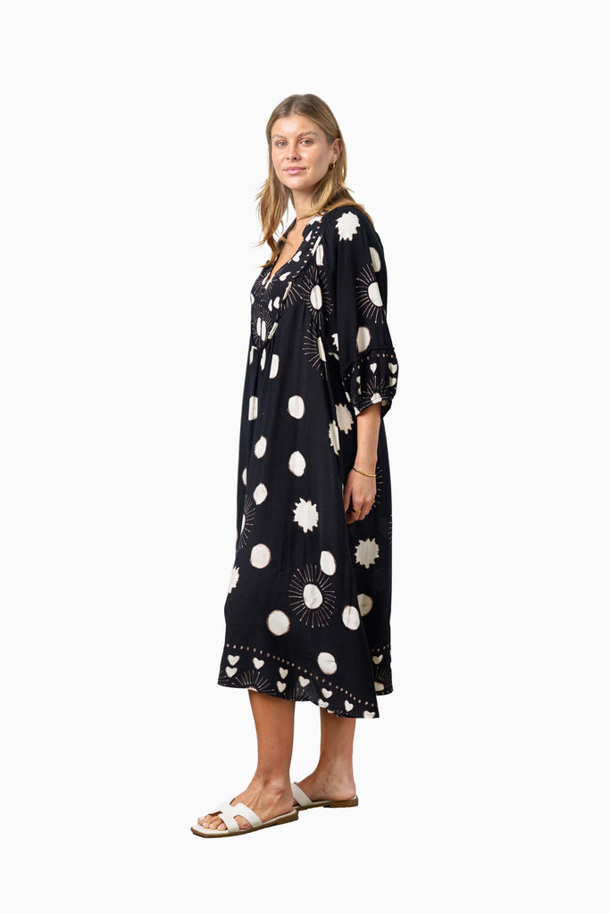 Rodgers Dress - Black Dot Dresses Boho