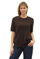 Rhodri Knit Top Coffee Tops Boho S/M