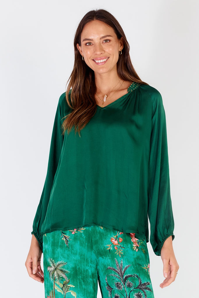 Marigold Shirt Green Tops Ruby Yaya   