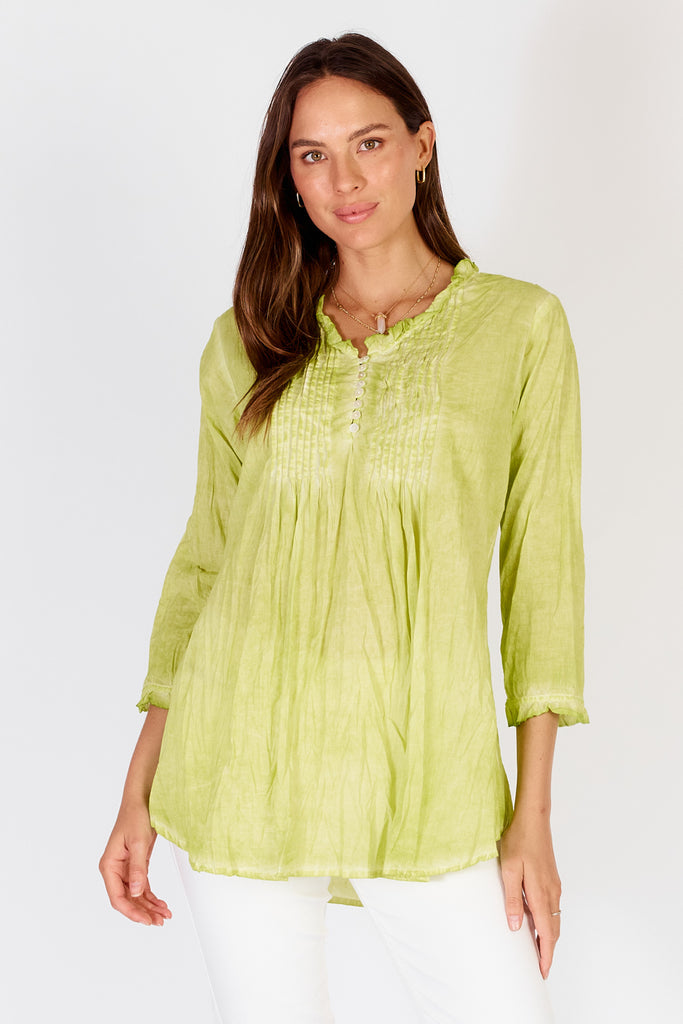 Sunrise Shirt Lime Tops Ruby Yaya   