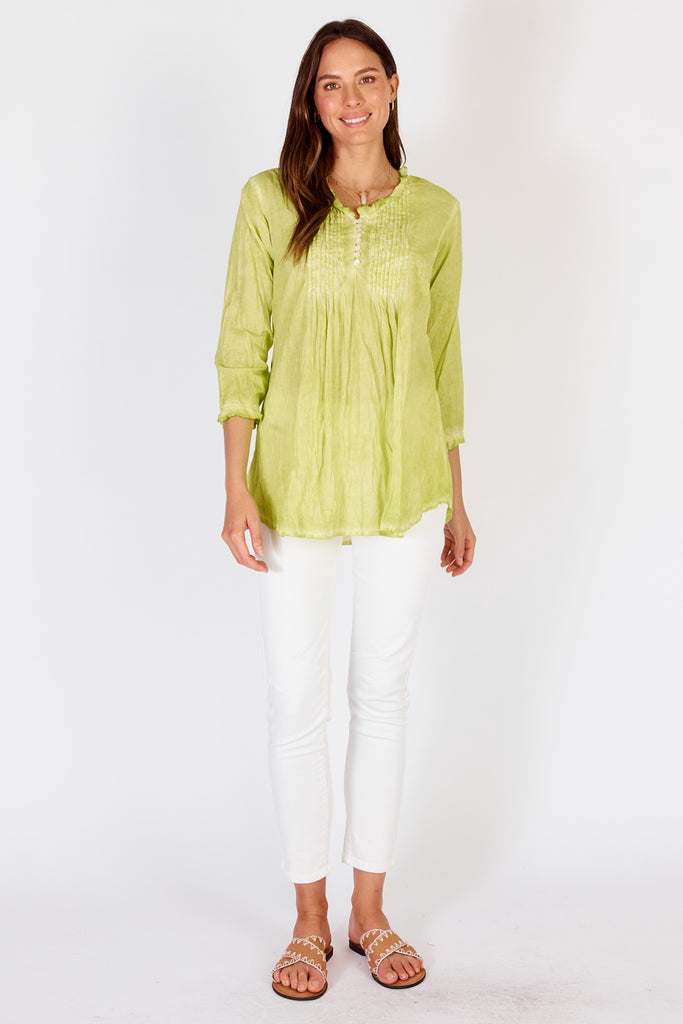 Sunrise Shirt Lime Tops Ruby Yaya   