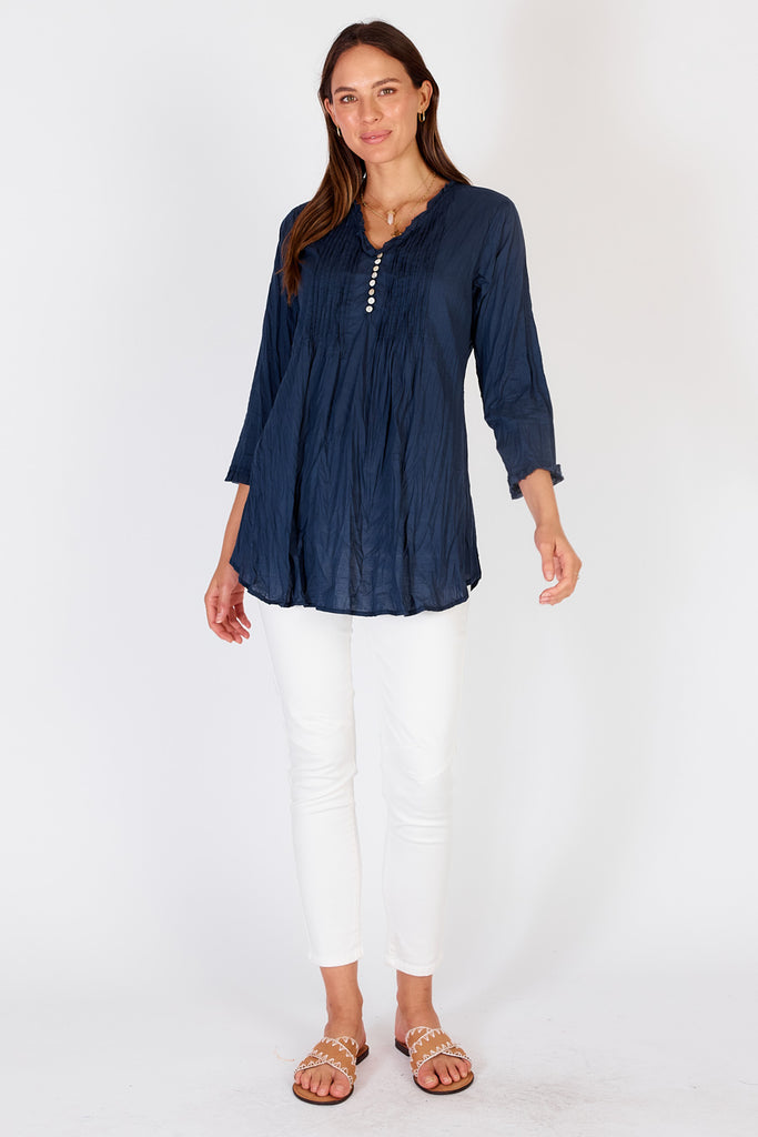 Sunrise Shirt Navy Tops Ruby Yaya   