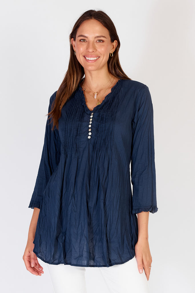 Sunrise Shirt Navy Tops Ruby Yaya   