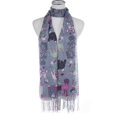 Scarf SC1267 GREY Scarves and Sarongs Ivys