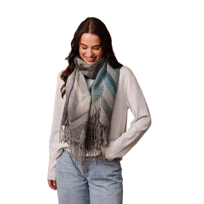 Grey Fileccia Scarf Scarves and Sarongs Tiger Tree