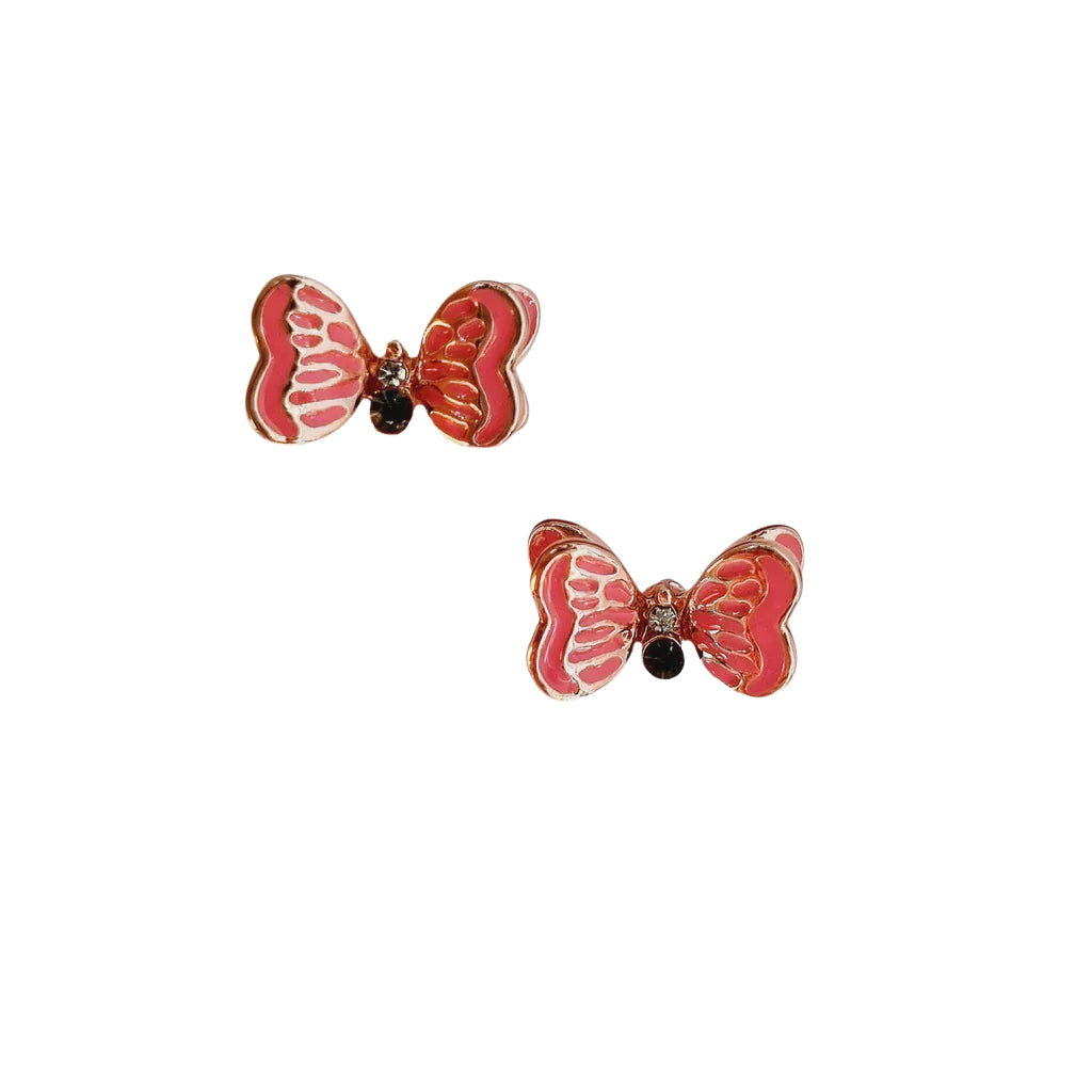 Epoxy Butterfly Stud Earring Pink Earrings Zoda