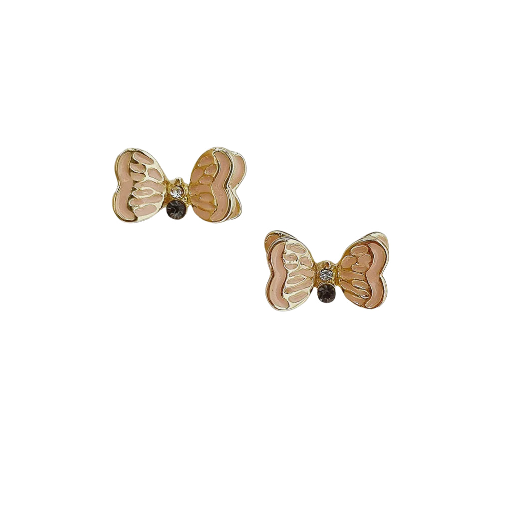 Epoxy Butterfly Stud Earring Light Pink Earrings Zoda