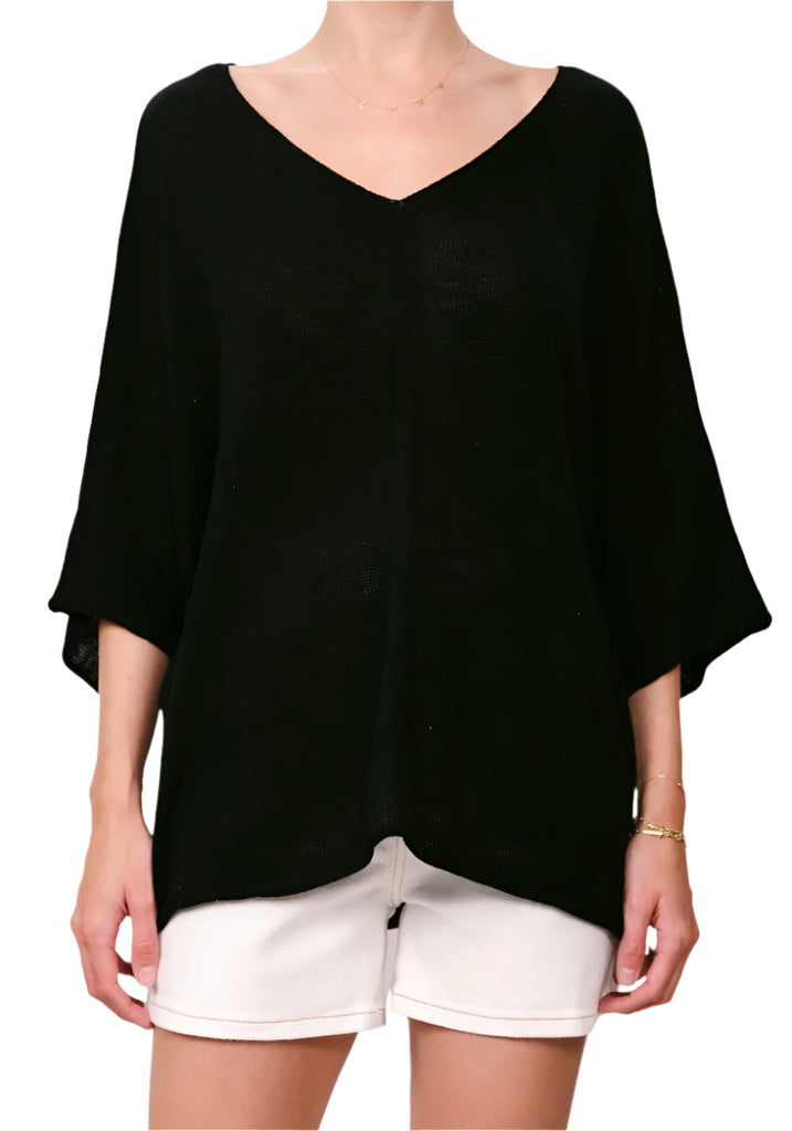 Light KnitTop Black Tops Sunny Girl SM(8-10)