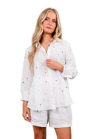 Soul Sparrow Heart Shirt White Tops Label of Love S (8-10)