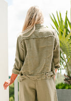 Khaki Linen Jacket Jackets Soul Sparrow
