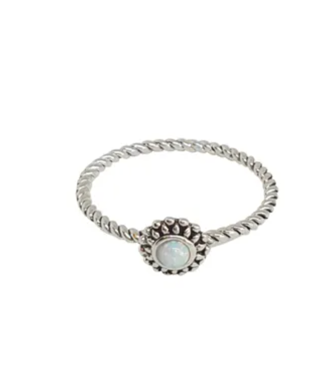 St Floral Opal Ant Ring White Rings Fabienne 5