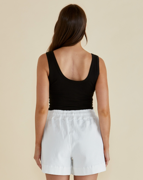 Emma Scoop Tank Black Tops Betty Basics