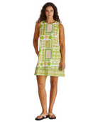 Emmett Tie Back Shift Dress Green Shell Patchwork Dresses Betty Basics 8