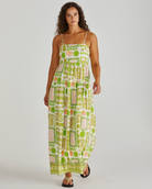 Emmett Maxi Dress Green Shell Patchwork Dresses Betty Basics