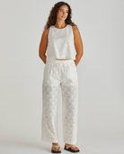 Zimmy Broderie Tank Cream Tops Sass Clothing