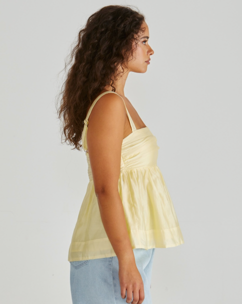 Della Top Yellow Tops Sass Clothing