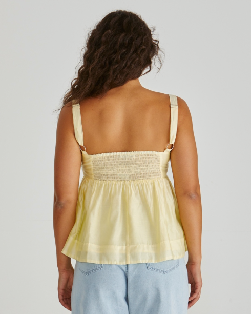Della Top Yellow Tops Sass Clothing