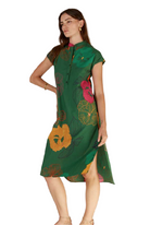 Florent Cap Sleeve Dress Green Dresses Itami