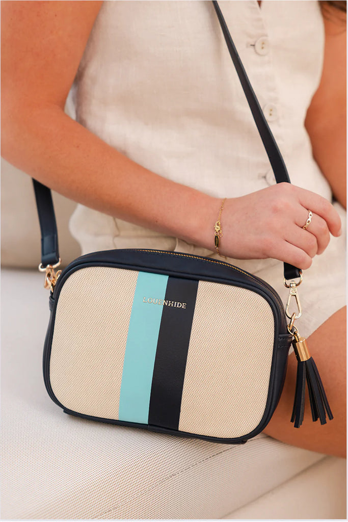 Ginger Canvas Crossbody Bag Sky Blue Bags and Purses Louenhide   