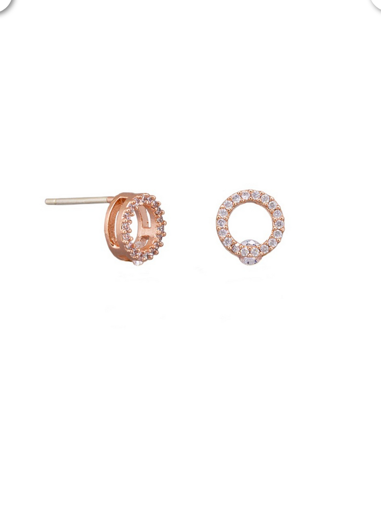 Rose Gold Mary Crystal Earrings Earrings Tiger Tree