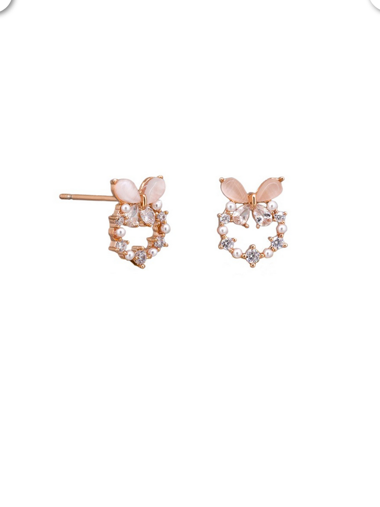 Rose Gold Butterfly Garland Earrings Earrings Tiger Tree