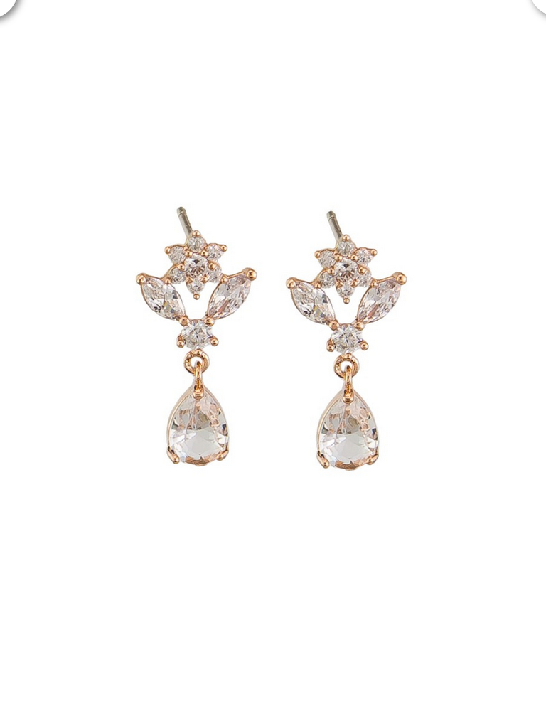 Rose Gold Crystal Sera Earrings Earrings Tiger Tree