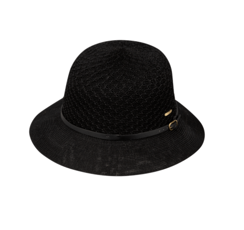 Cassie Womens Short Brim Black Hats & Millinery Kooringal