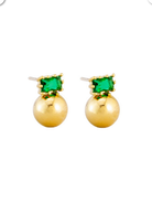 Emerald and Gold Elyse Earrings Earrings Tiger Tree
