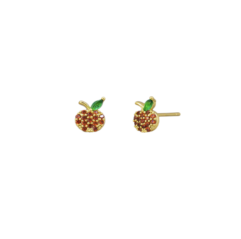 Red Crystal Apple Earrings Earrings Tiger Tree