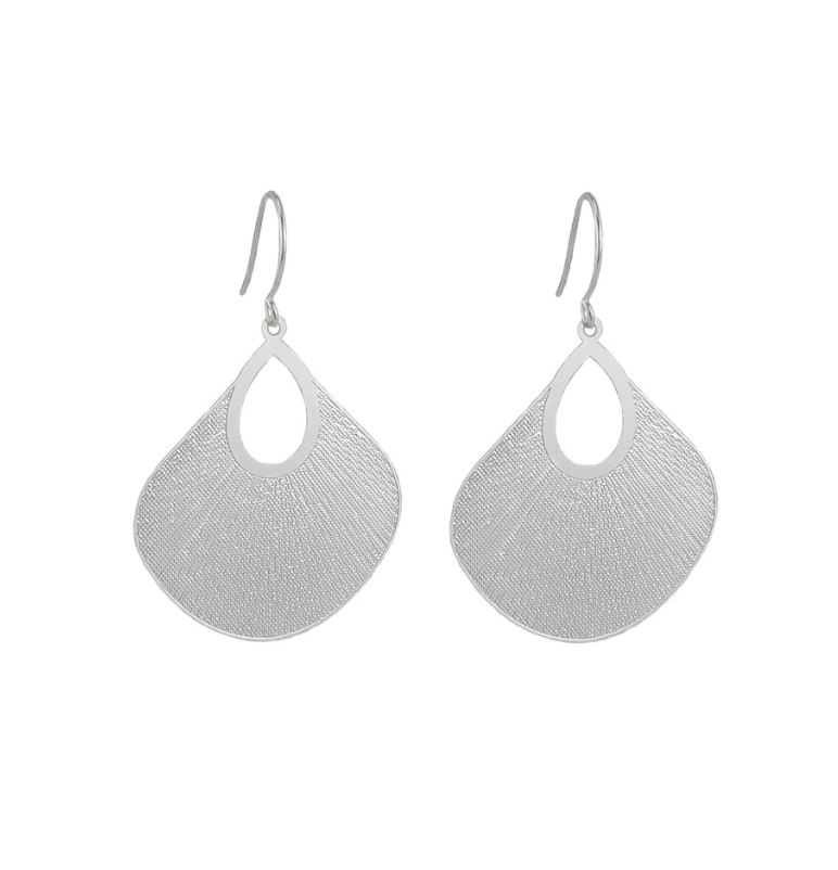 Silver Uchiwa Earrings Earrings Tiger Tree