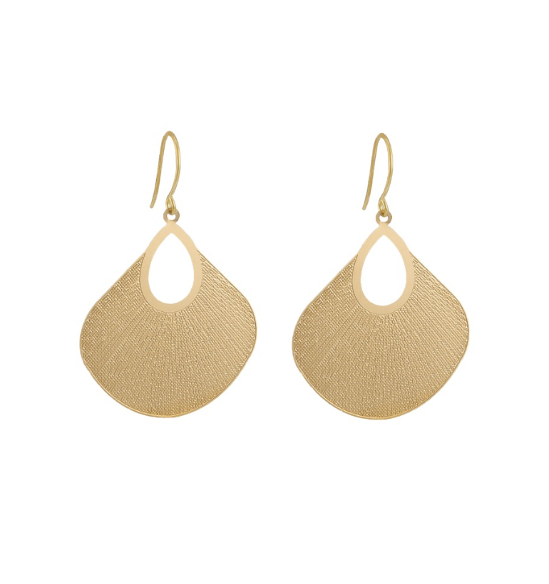 Gold Uchiwa Earrings Earrings Tiger Tree