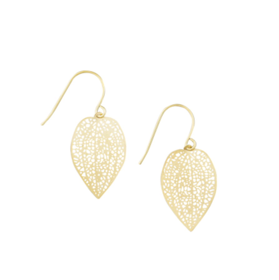 Gold Mini Leaf Earring Earrings Tiger Tree