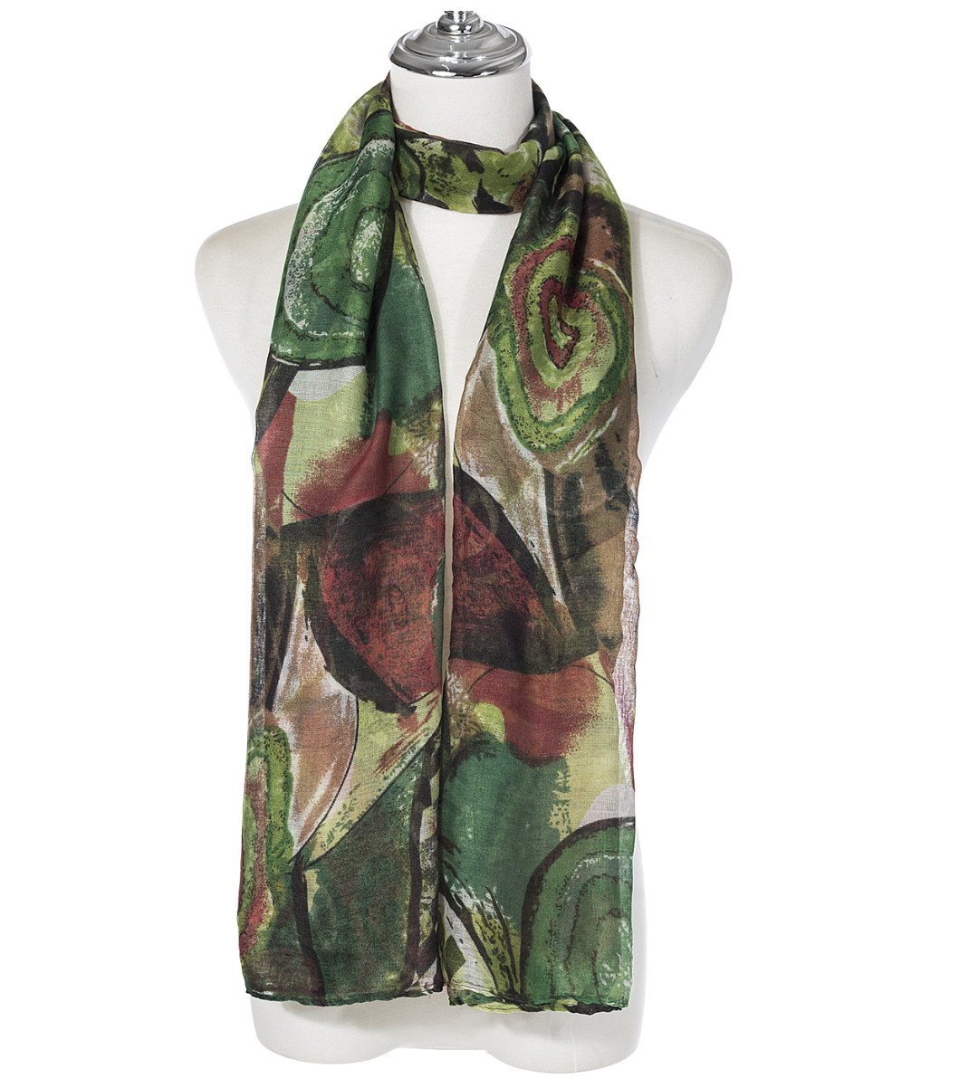 Scarf SC2655 GREEN Scarves and Sarongs Ivys