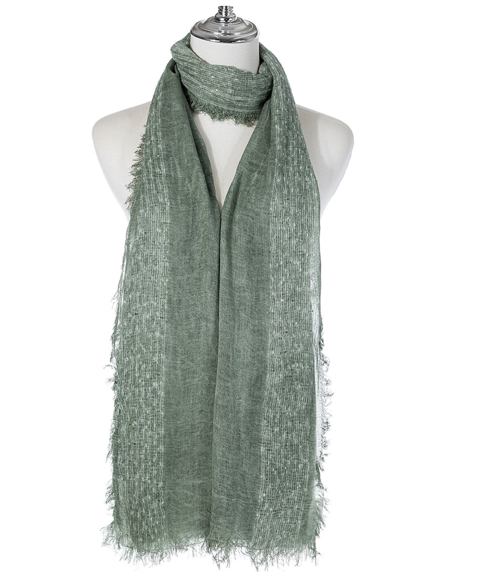 Scarf SC1907 GREEN Scarves and Sarongs Ivys