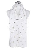 Scarf SC1865 WHITE Scarves and Sarongs Ivys