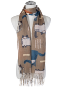 Scarf SC1951 COFFEE Scarves and Sarongs Ivys