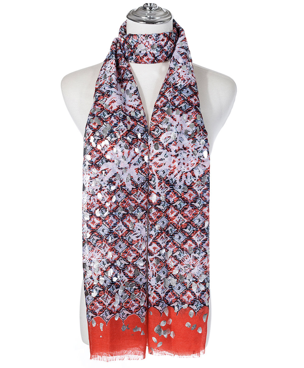 Scarf SC1937 RED Scarves and Sarongs Ivys