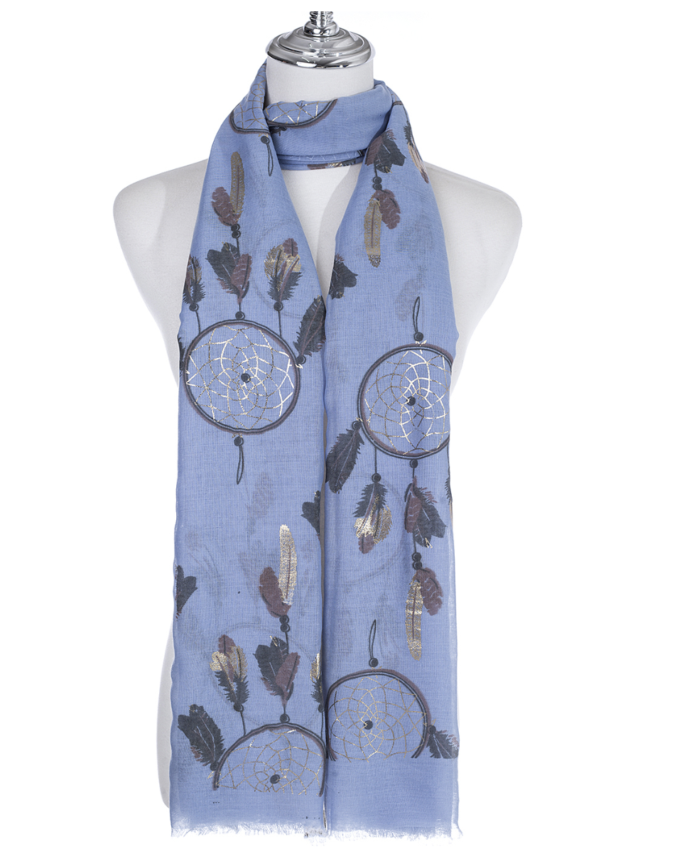Scarf SC1503 BLUE Scarves and Sarongs Ivys