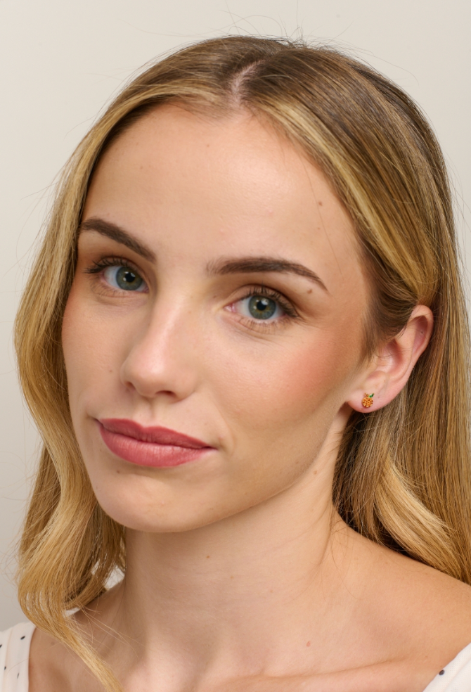 Red Crystal Apple Earrings Earrings Tiger Tree