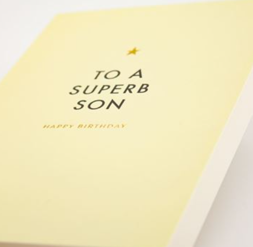 To a Superb Son Happy Birthday Cards and Wrap Waterlyn