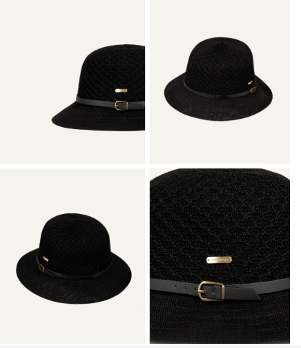 Cassie Womens Short Brim Black Hats & Millinery Kooringal