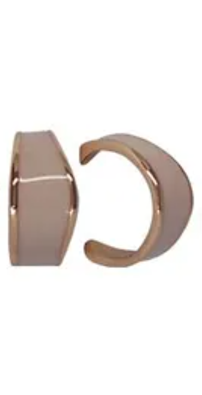 Irregular Enamel Hoop Post Earring Primrose Pink Rose Gold Earrings Fabienne