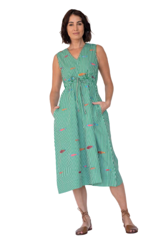 Sardine Tie Midi Sea Stripe - Global Free Style