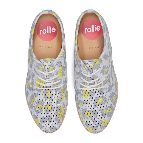 Sidecut Punch Grey Neon Leopard Shoes Rollie   