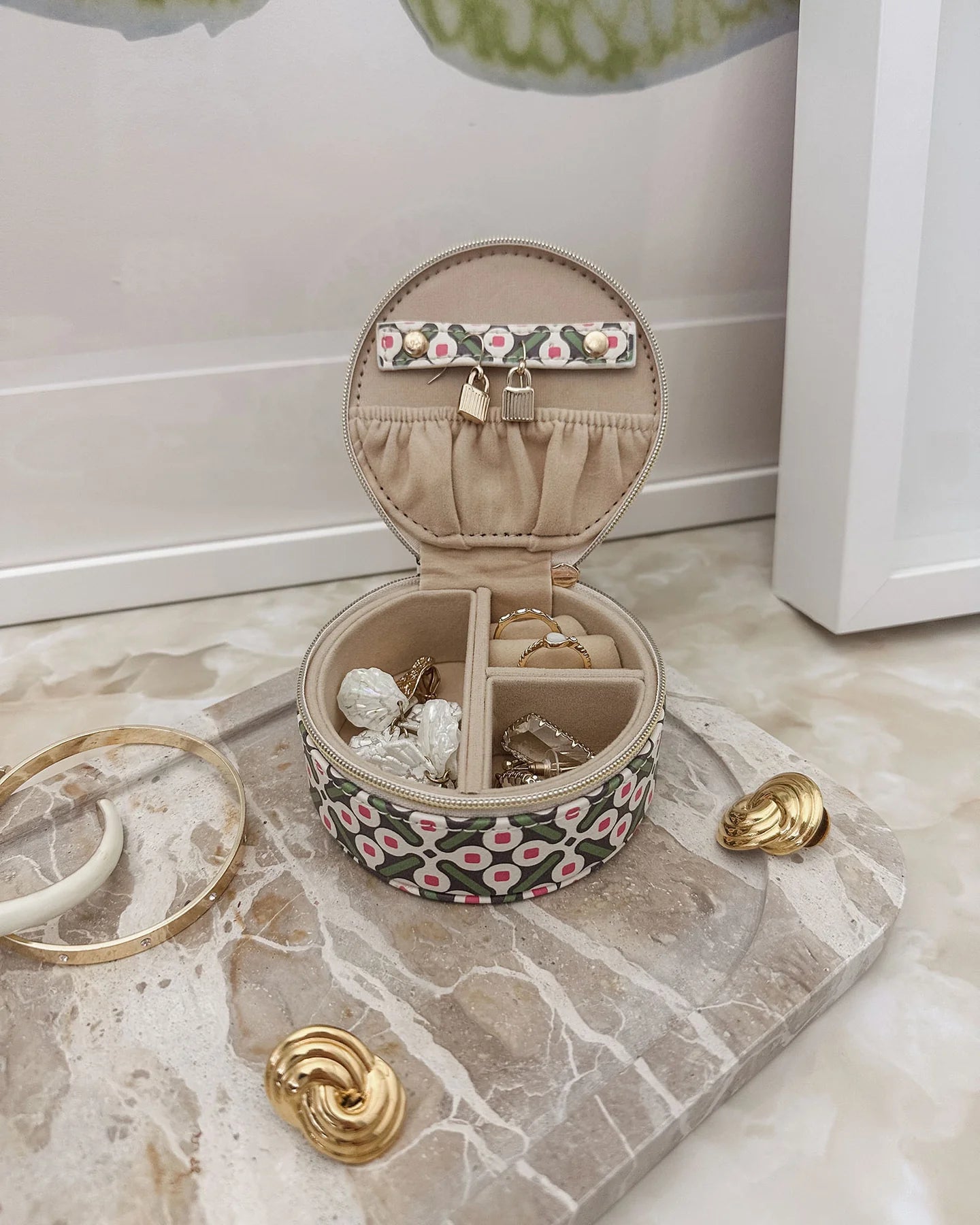 Sisco Jewellery Box - Retro Olive - Global Free Style