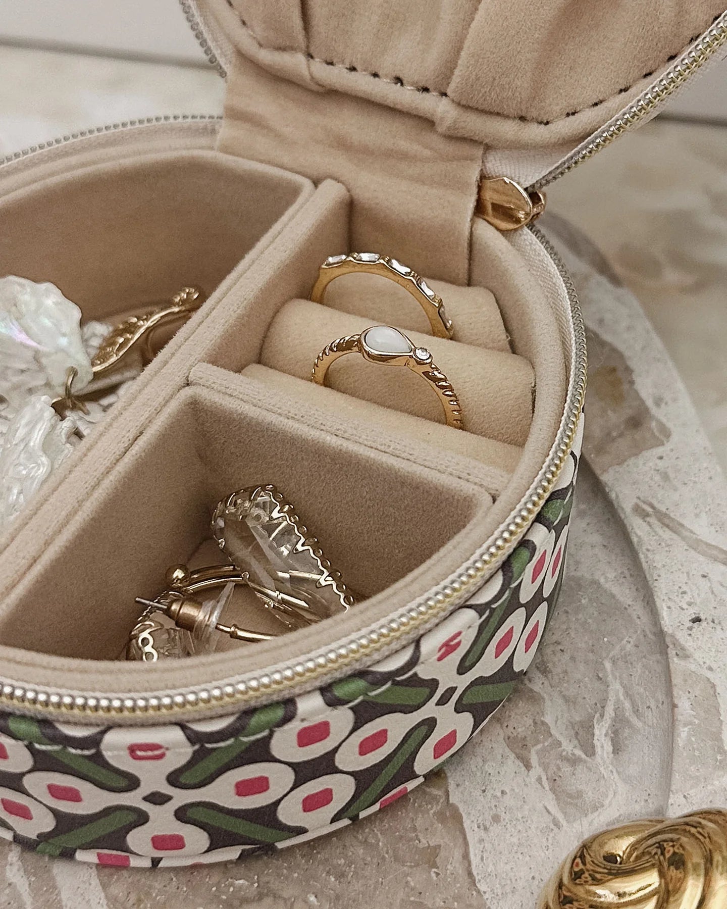 Sisco Jewellery Box - Retro Olive - Global Free Style