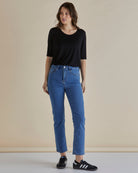 slim fit jean mid blue Bottoms Betty Basics