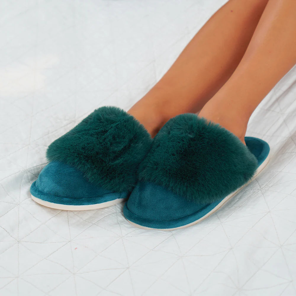 Slippers Cosy Luxe Emerald Shoes Annabel Trends   